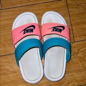 Nike Women's Sandals - Pink and Blue